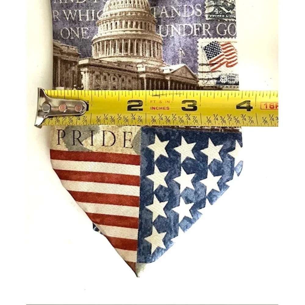 Eagle Wings Men's Necktie 100% Silk Americana USA Patriotic Pledge of Allegiance